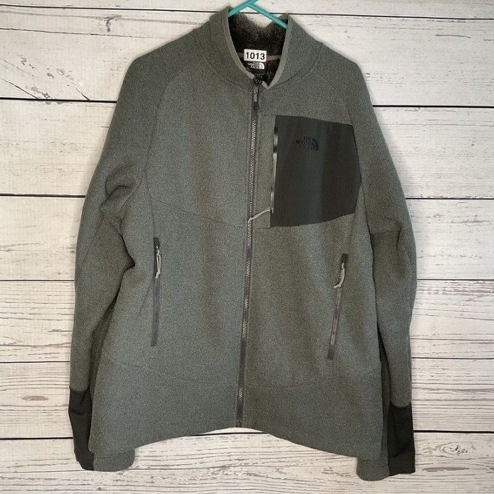 The North Face Gray Full Zip Chimborazo Fleece Jacket Men Large Vietnam